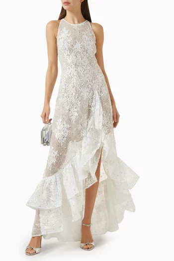 Sicilia Ruffle-hem Dress