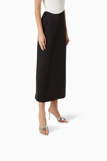 حذاء فلافيا مفتوح من الخلف بكعب 85 مم جلد لامع