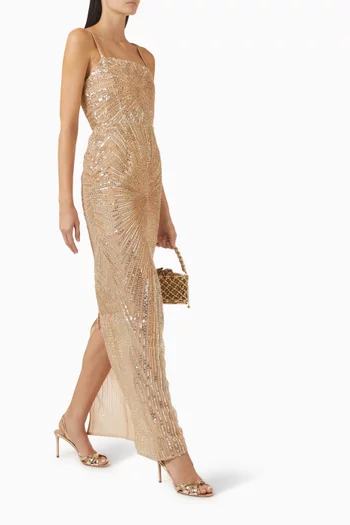 Dahlia Sequinned Maxi Dress