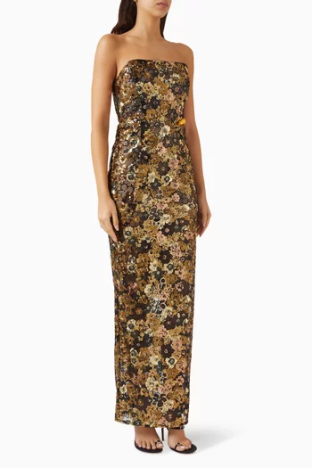Farah Sequin-embellished Maxi Dress