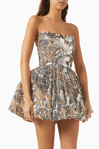 black and gold sequin plus size dress Sequin Plus-Size Long Mermaid Prom Dress main image 0