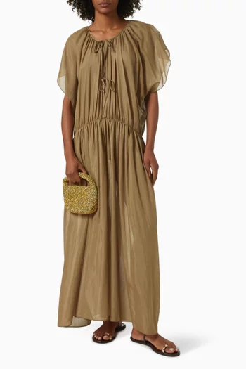 فستان استير طويل حرير وقطن