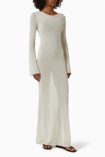 فستان هيلاري طويل نسيج قطن