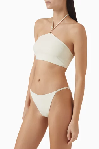 طقم بيكيني سكاي مطرز باللؤلؤ