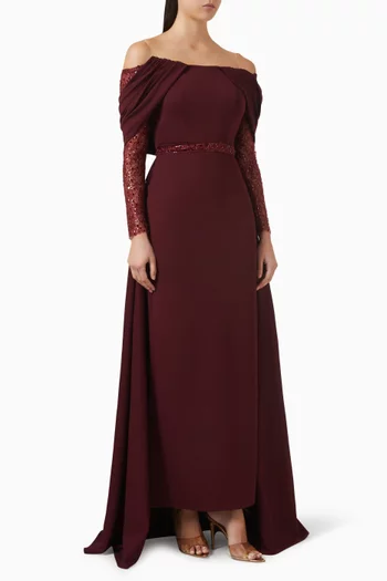 Sequin-embellished Gown
