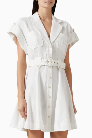 Awaken Mini Shirtdress in Linen