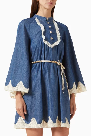 Awaken Mini Dress in Denim