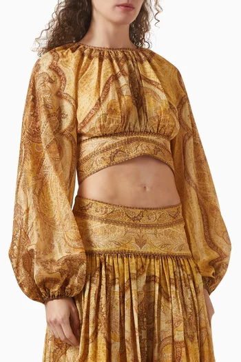 بلوزة واندرلست قصيرة مزيج قطن