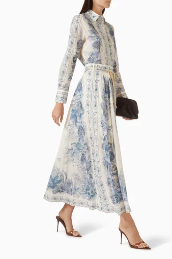 تنورة واندرلست طويلة بقصة على شكل حرف A‏ قطن