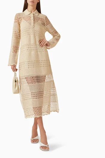 فستان واندرلست صن طويل كروشيه وقطن