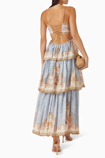 فستان داي لايت بطبقات متعددة مزيج قطن