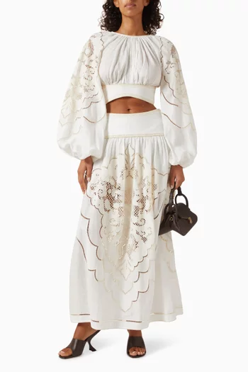 Daylight Maxi Skirt in Linen