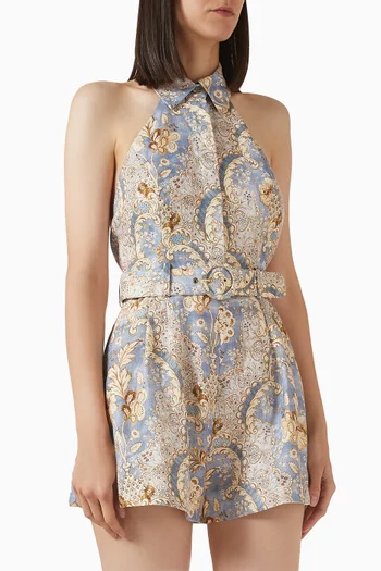 أوفرول داي لايت بحمالة حول الرقبة كتان