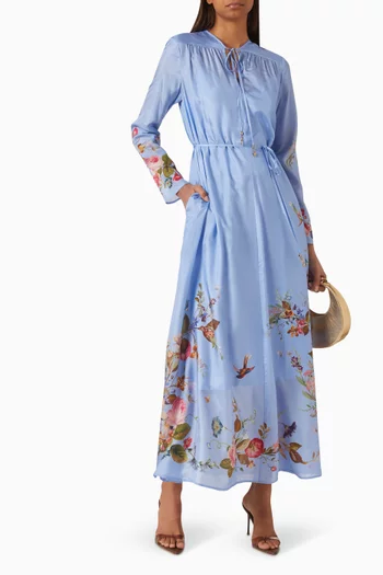 فستان بيشنس بحزام حرير