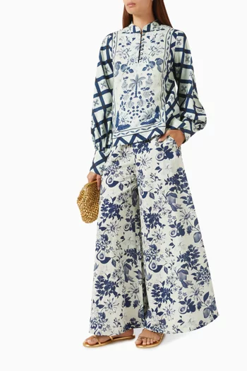 Flared Wide-leg Pants