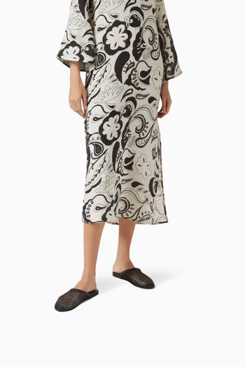 The Slippers in Raffia & Leather