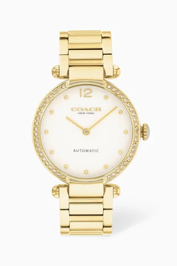 ساعة كاري أوتوماتيكية ستانلس ستيل، 34 مم