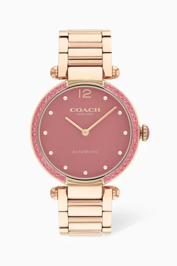 ساعة كاري أوتوماتيكية ستانلس ستيل، 34 مم