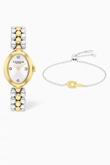 Sammy Quartz & Bracelet Watch in Stainless Steel, 22mm