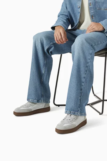 Dice T-Toe Sneakers in Leather & Suede