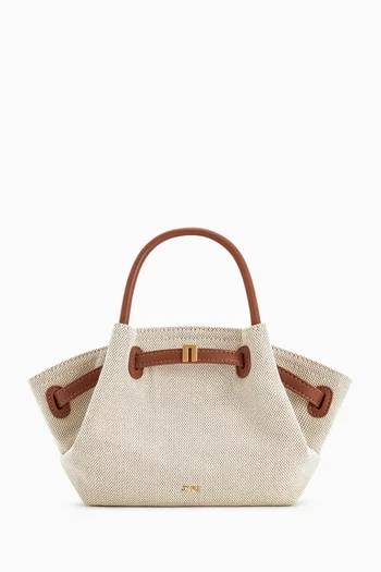 Hana Mini Tote Bag in Canvas & Leather