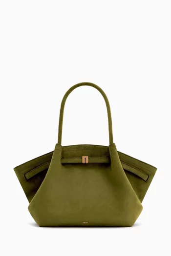 Medium Hana Tote Bag in Faux Suede