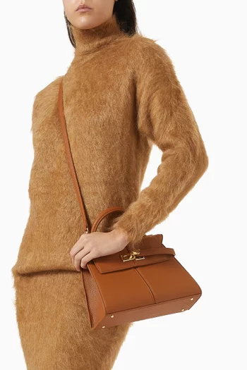 Large Elise Top Handle Bag in Vegan Leather