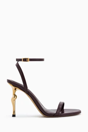 صندل أليفيا بكعب 95 مم جلد نباتي