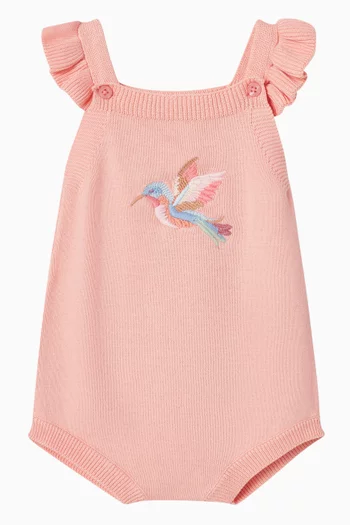 Songbird Embroidered Knitted Romper