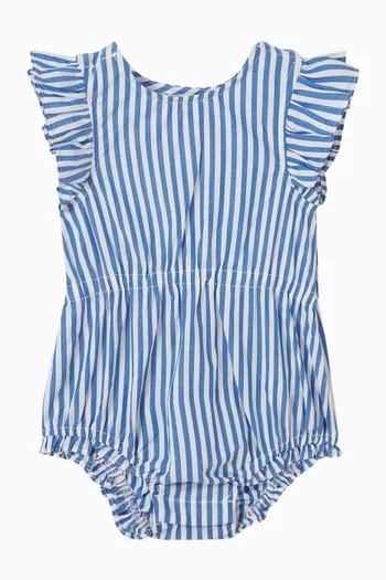 Summer Vacay Stripe Romper in Cotton