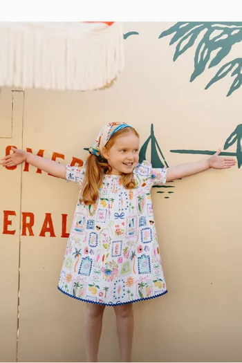 Summer Vacay Ric-rac Dress in Cotton