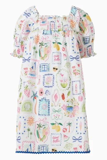 Summer Vacay Ric-rac Dress in Cotton