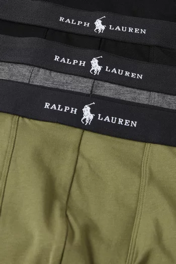 طقم بوكسر كلاسيكي مزيج قطن، 3 قطع