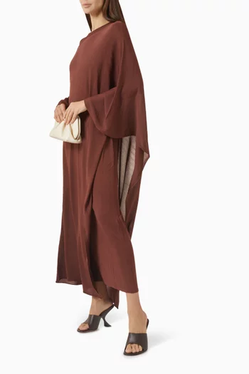 Asymmetric-sleeve Dress