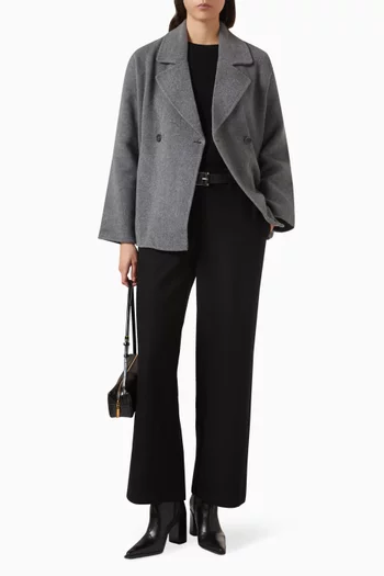 معطف كلاود قصير صوف بوجهين