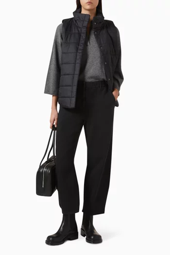 Split-neck Top in Italian Cashmere