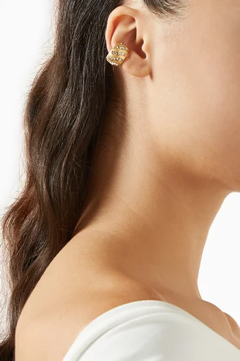 Aurora Wave Earcuff in 18kt Gold-plated Metal