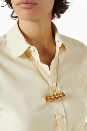 Dice Necklace in Brass