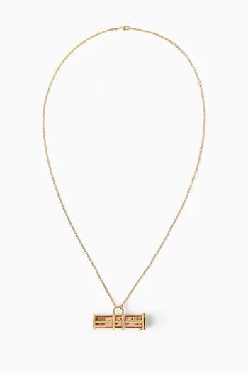 Dice Necklace in Brass