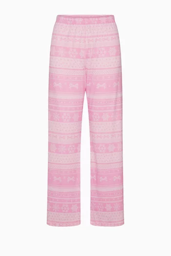 Logo Plush Pointelle Pants