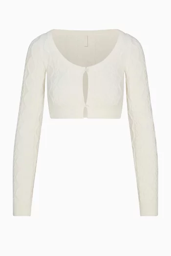 كارديغان سنو باني بغرزة الضفيرة