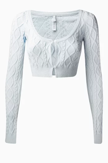 كارديغان سنو باني بغرزة الضفيرة