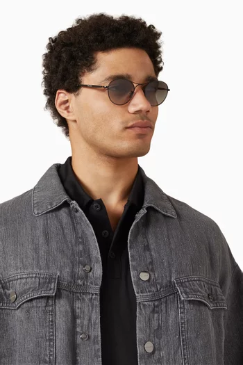 Round Sunglasses in Metal