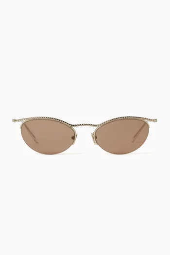 Oval Sunglasses in Metal