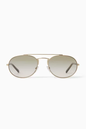 D-frame Sunglasses in Metal