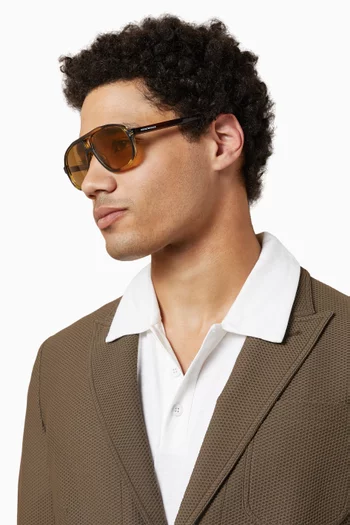 نظارة شمسية بإطار أفياتور أسيتات