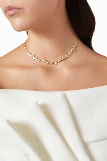 Geometric Mother-of-Pearl Necklace in 18kt Gold