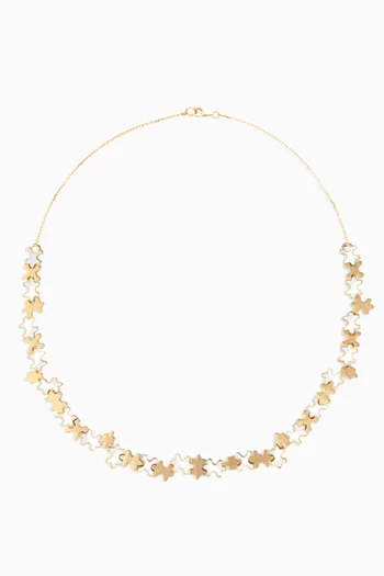 Geometric Mother-of-Pearl Necklace in 18kt Gold