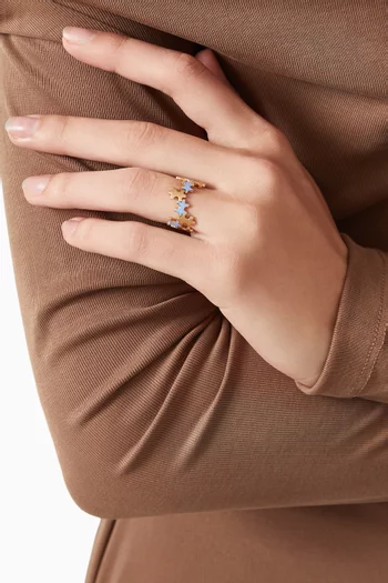 خاتم بتصميم هندسي ذهب عيار 18