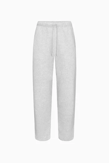 Classic Straight-leg Pants in Cotton-fleece